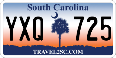 SC license plate YXQ725