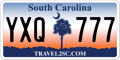 SC license plate YXQ777