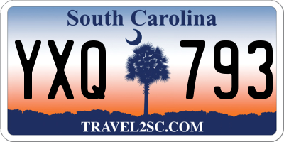 SC license plate YXQ793
