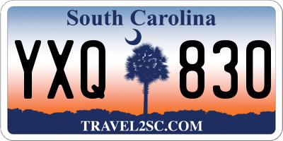 SC license plate YXQ830