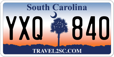 SC license plate YXQ840