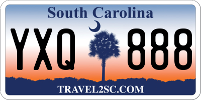 SC license plate YXQ888