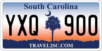 SC license plate YXQ900