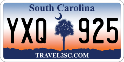 SC license plate YXQ925