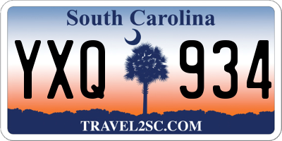 SC license plate YXQ934