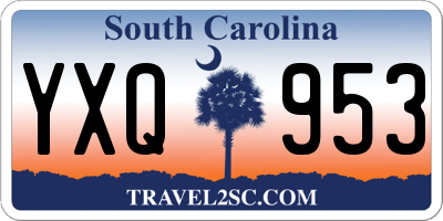 SC license plate YXQ953