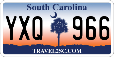 SC license plate YXQ966