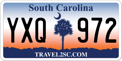SC license plate YXQ972