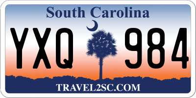 SC license plate YXQ984