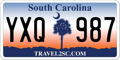 SC license plate YXQ987