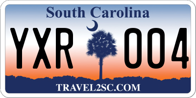 SC license plate YXR004