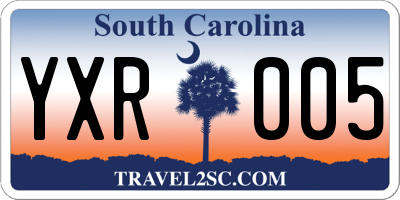 SC license plate YXR005