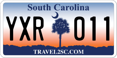 SC license plate YXR011
