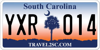 SC license plate YXR014