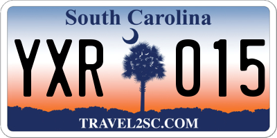SC license plate YXR015