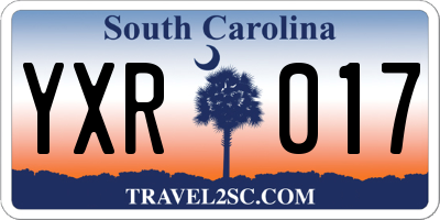 SC license plate YXR017