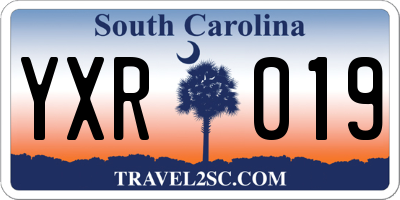 SC license plate YXR019