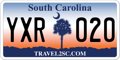SC license plate YXR020
