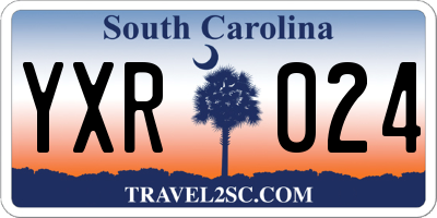 SC license plate YXR024