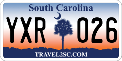 SC license plate YXR026