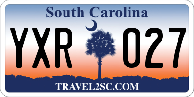 SC license plate YXR027