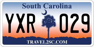 SC license plate YXR029