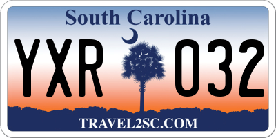 SC license plate YXR032