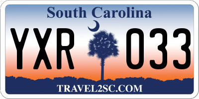 SC license plate YXR033