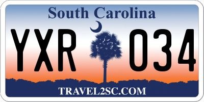 SC license plate YXR034