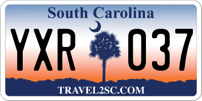 SC license plate YXR037