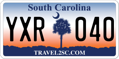 SC license plate YXR040