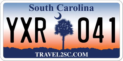 SC license plate YXR041