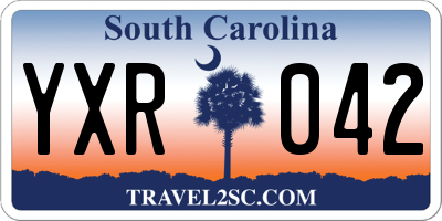SC license plate YXR042