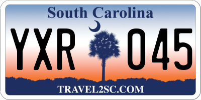 SC license plate YXR045