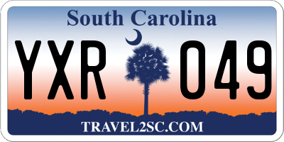 SC license plate YXR049