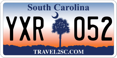 SC license plate YXR052