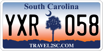 SC license plate YXR058