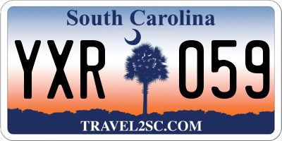 SC license plate YXR059