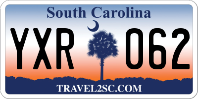 SC license plate YXR062