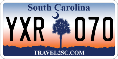 SC license plate YXR070