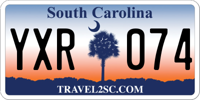 SC license plate YXR074