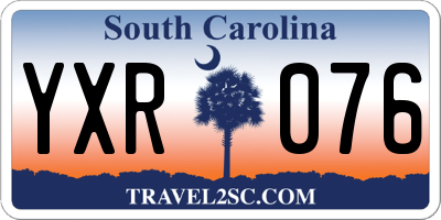 SC license plate YXR076