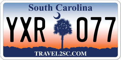 SC license plate YXR077