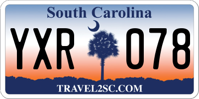 SC license plate YXR078
