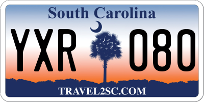 SC license plate YXR080