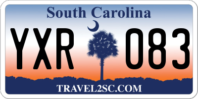 SC license plate YXR083