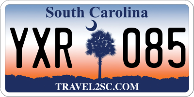 SC license plate YXR085