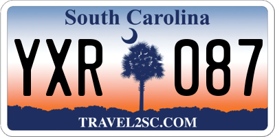 SC license plate YXR087
