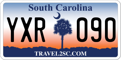 SC license plate YXR090