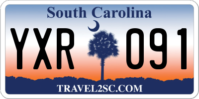 SC license plate YXR091